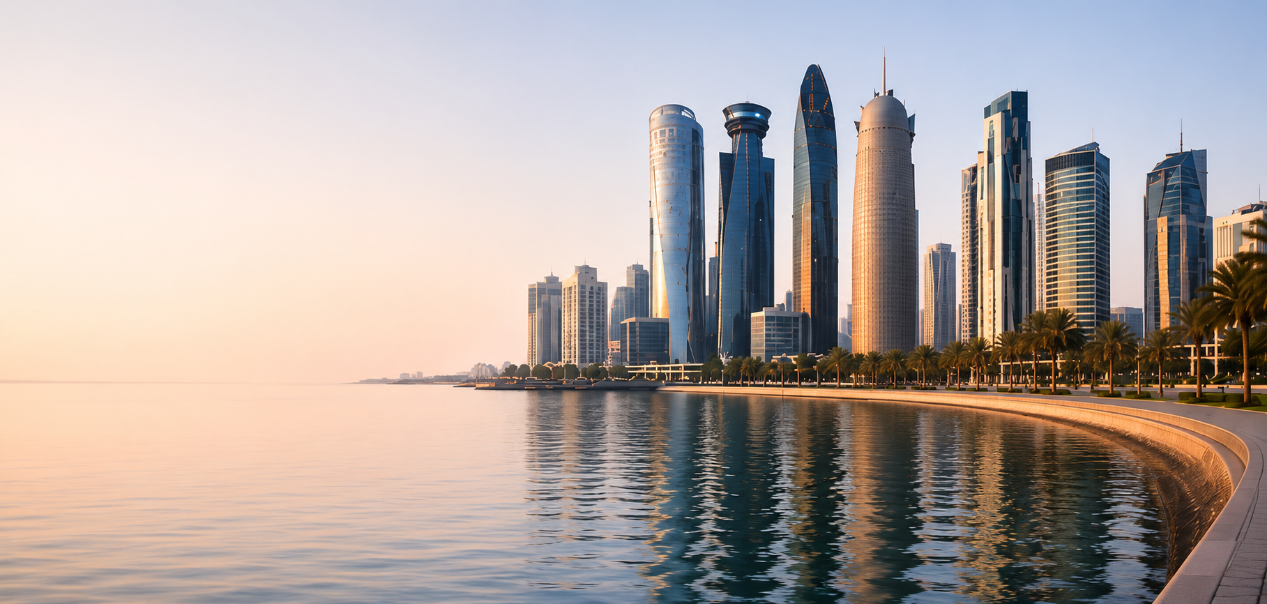Doha skyline and waterfront